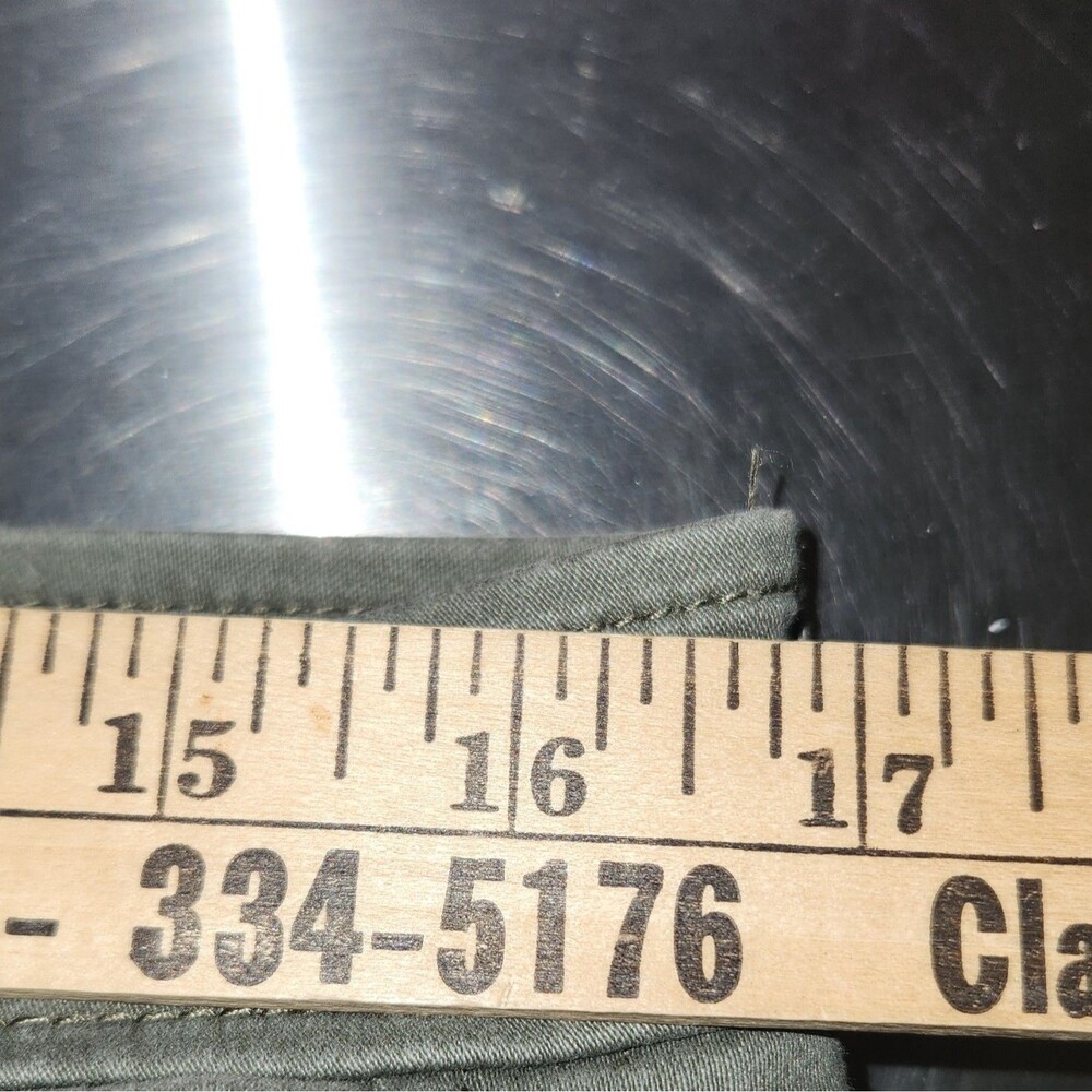 41Hawthorn Women's Green Skinny Twill Pants Size 12 Stretch Pockets Flat Front - Picture 5 of 10